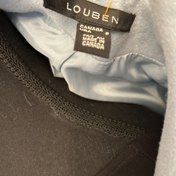 Wool Cashmere Blend Business Casual Pale Nlue Jacket - Picture 6 of 6